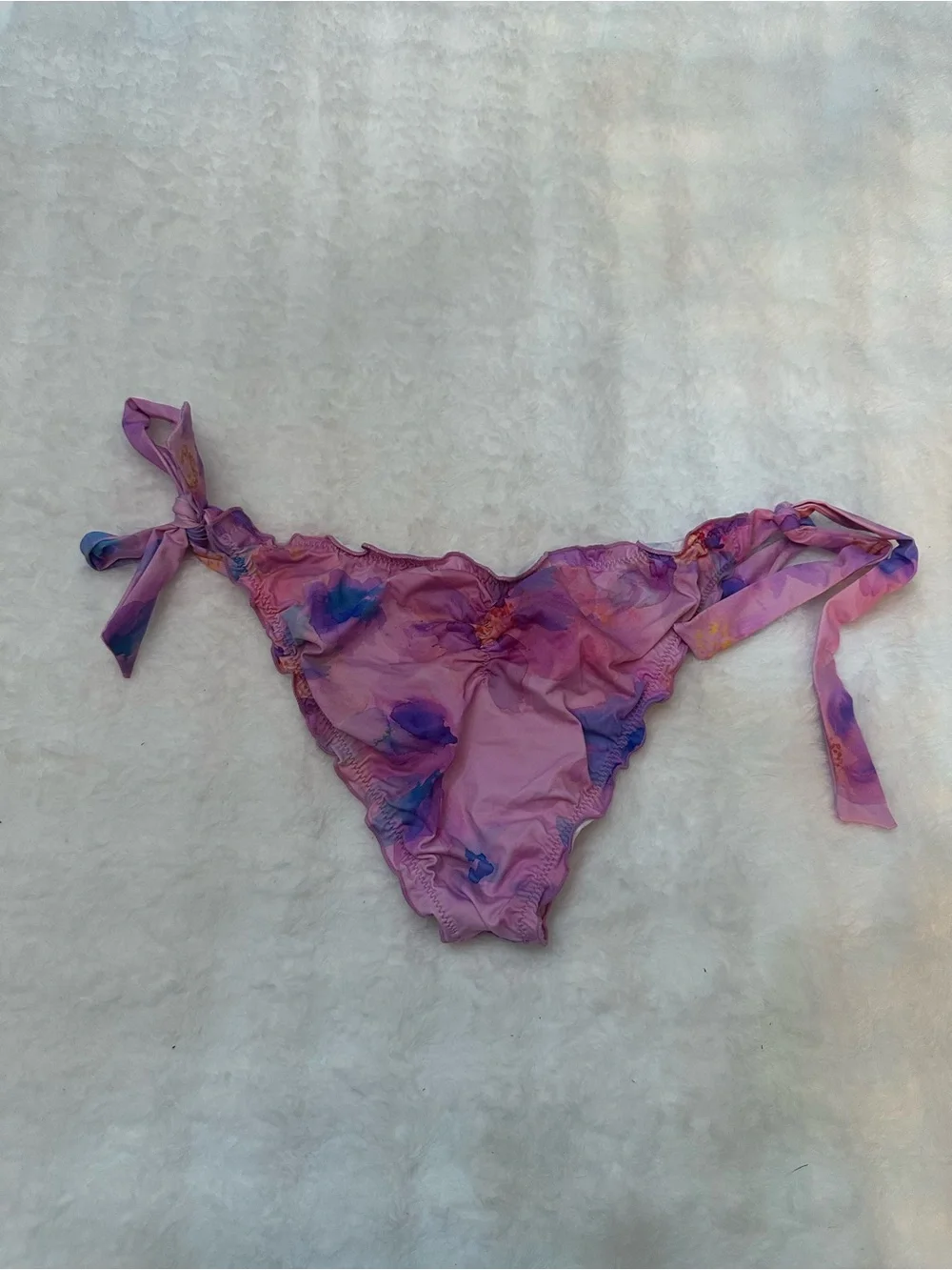 NEW Frankies Bikinis Colby Watercolor Floral Tie Side Bikini Bottom 39110